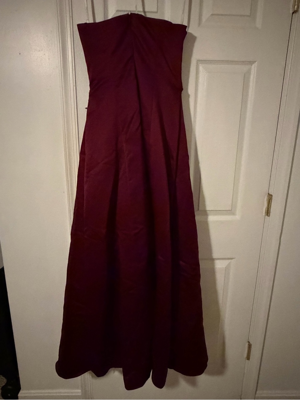 Azazie Strapless Evening Gown in Wine